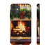 Candles on the Hearth Decorated for Christmas - Impact Resistant Phone Case iPhone 11 Glossy